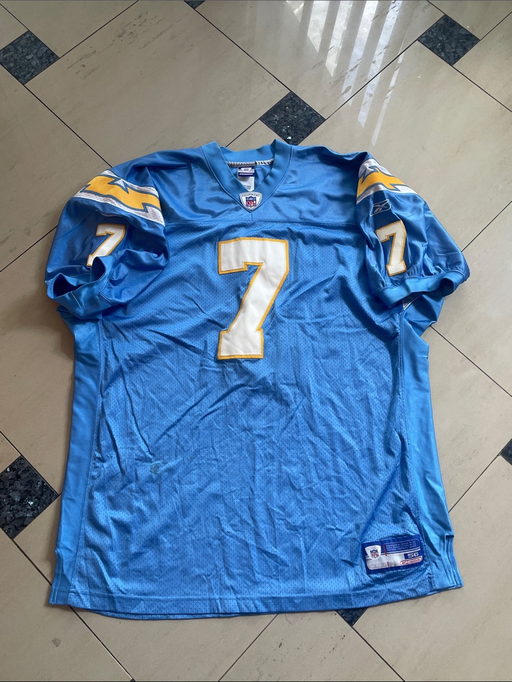 GAME WORN CHARGERS JERSEY